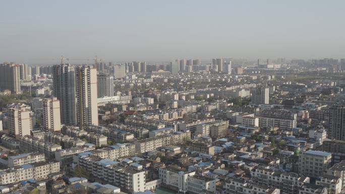 4K-Log-航拍安徽阜阳颍州区居民住宅