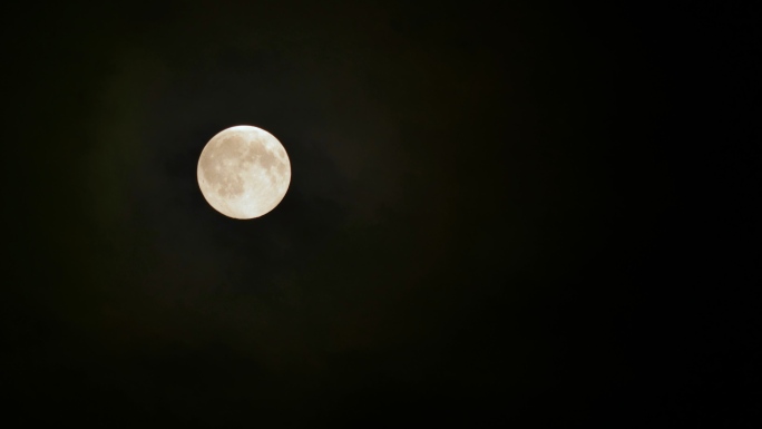 4K原创)三段夜晚天空白云和月亮延时摄影