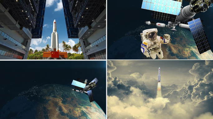 4K中国航天科技原创视频素材