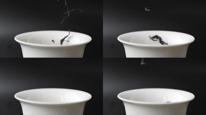 升格拍摄撒落生态有机安徽祁门红茶泡茶视频