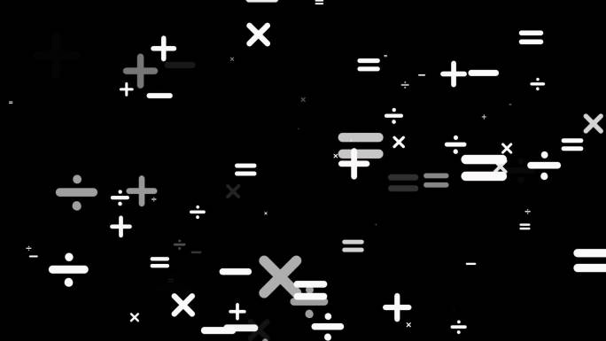 数学符号动态背景视频素材带通道