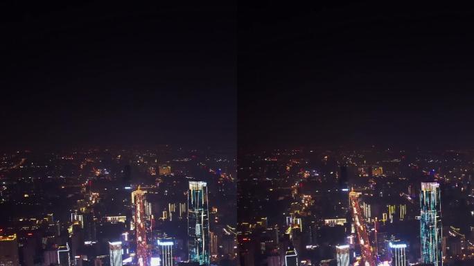 长沙五一大道夜景-都市夜色-竖版