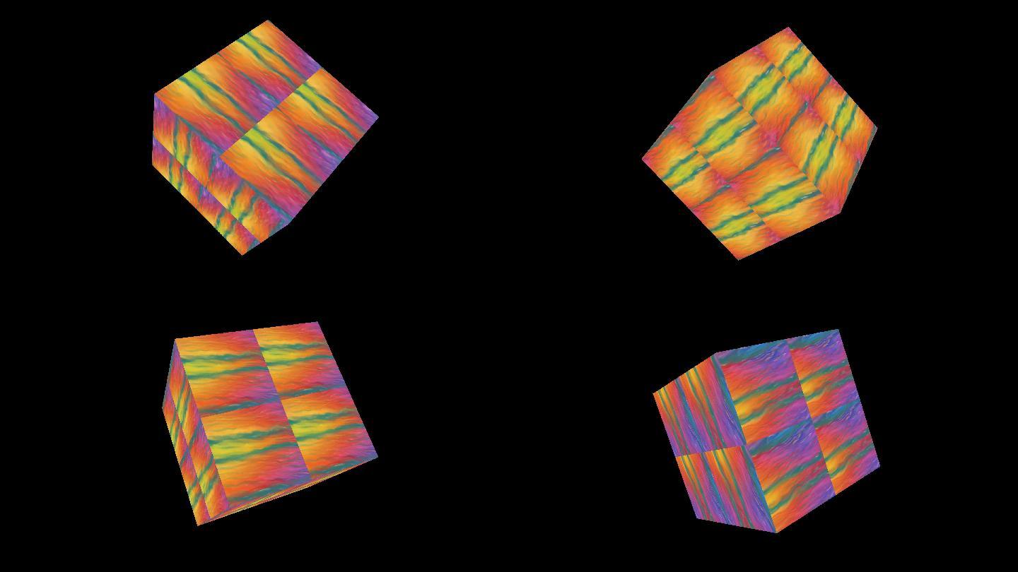 4K 动感旋转魔方立方体V113