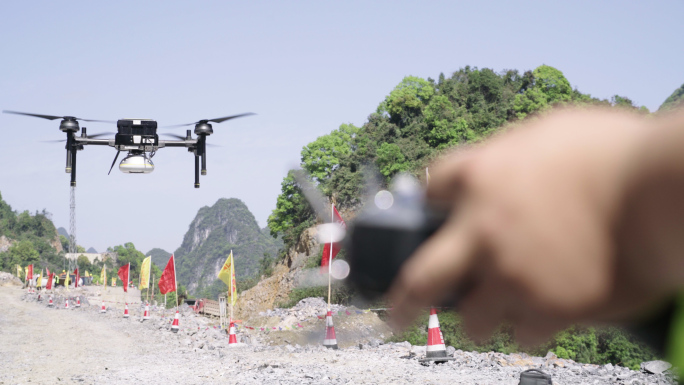 航测无人机实操实拍测绘GPS三维航拍工程