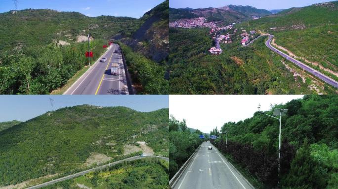 乡间道路盘山路济南南部山区路乡村振兴道路