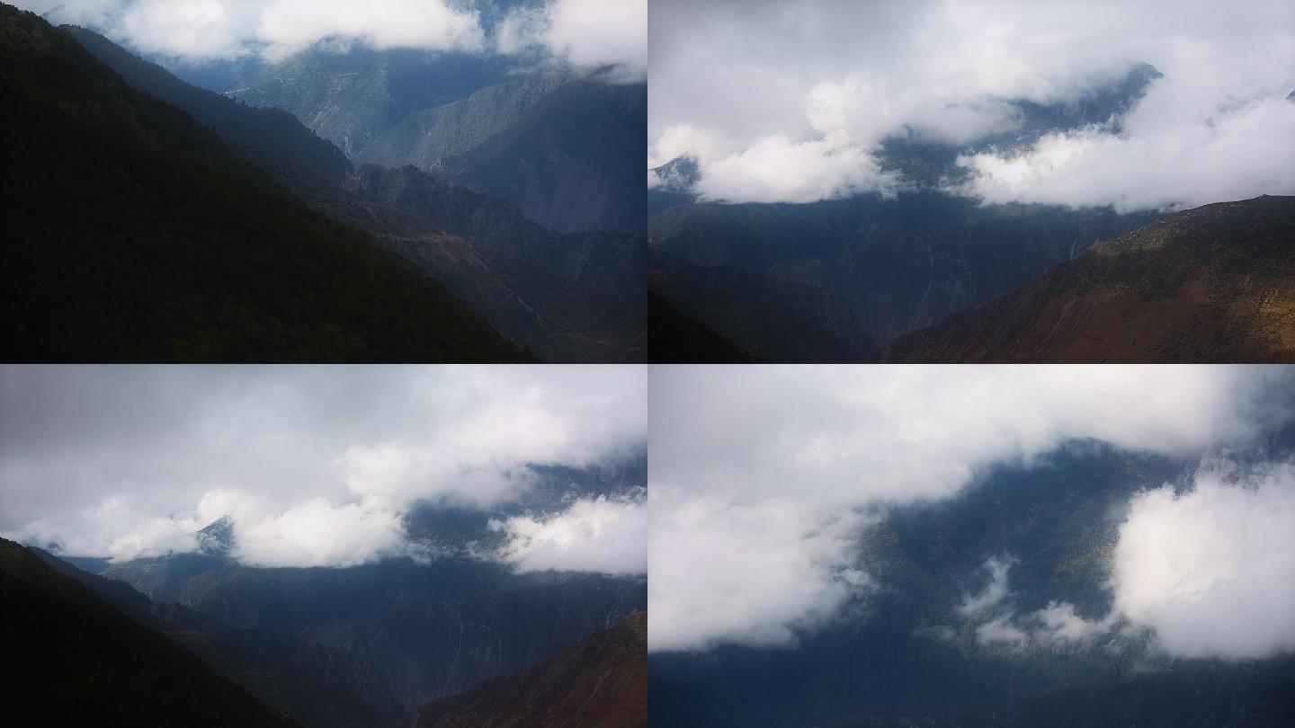 云雾大山视频云雾缭绕的中国西部山区
