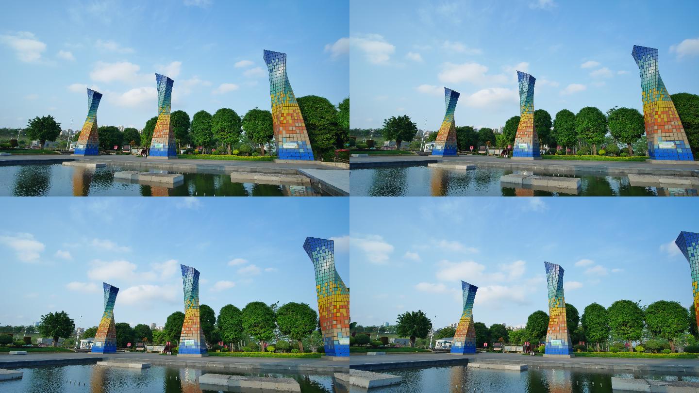 广西南宁五象新区五象湖公园广场雕塑