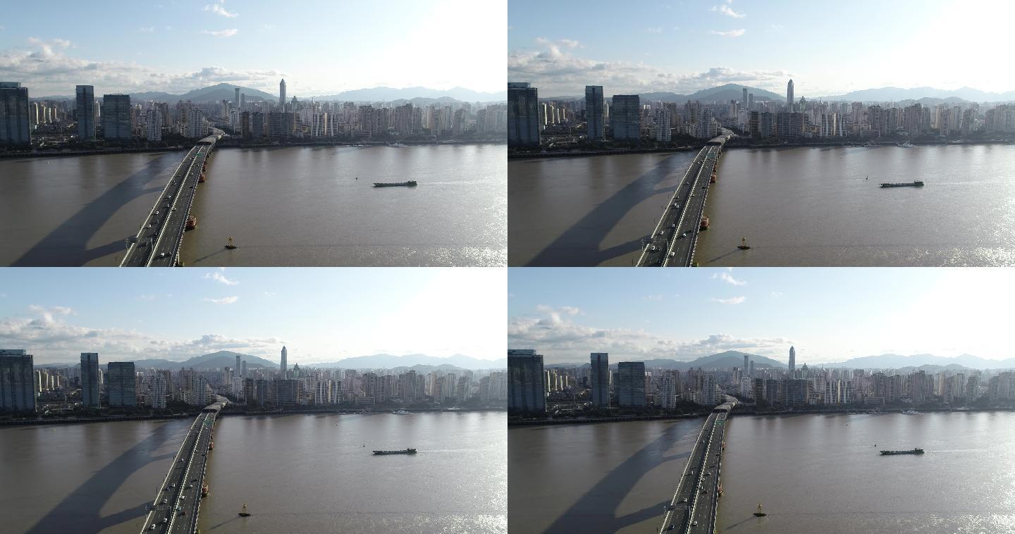 温州瓯越大桥及市区航拍5
