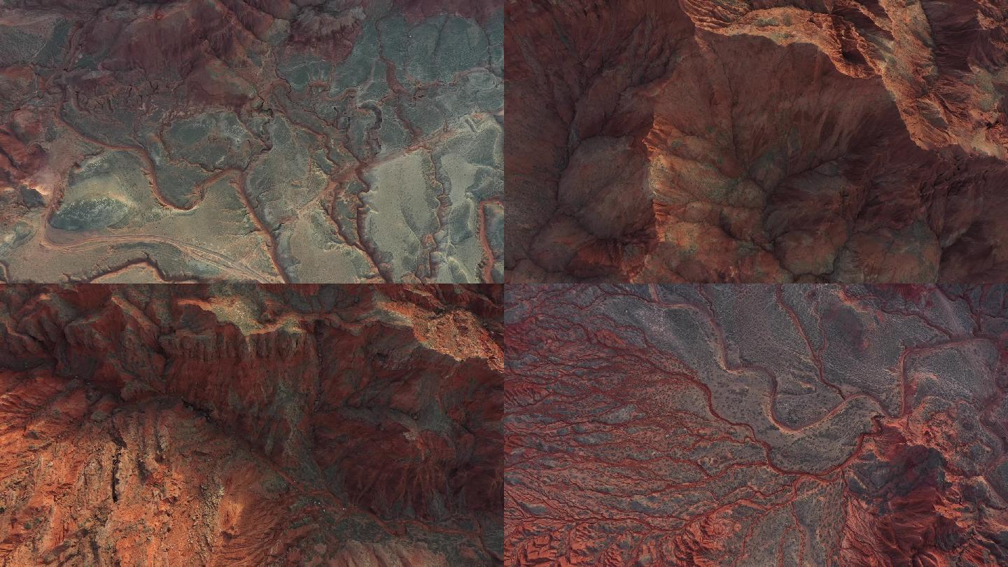西部山脉丹霞地质地貌短视频