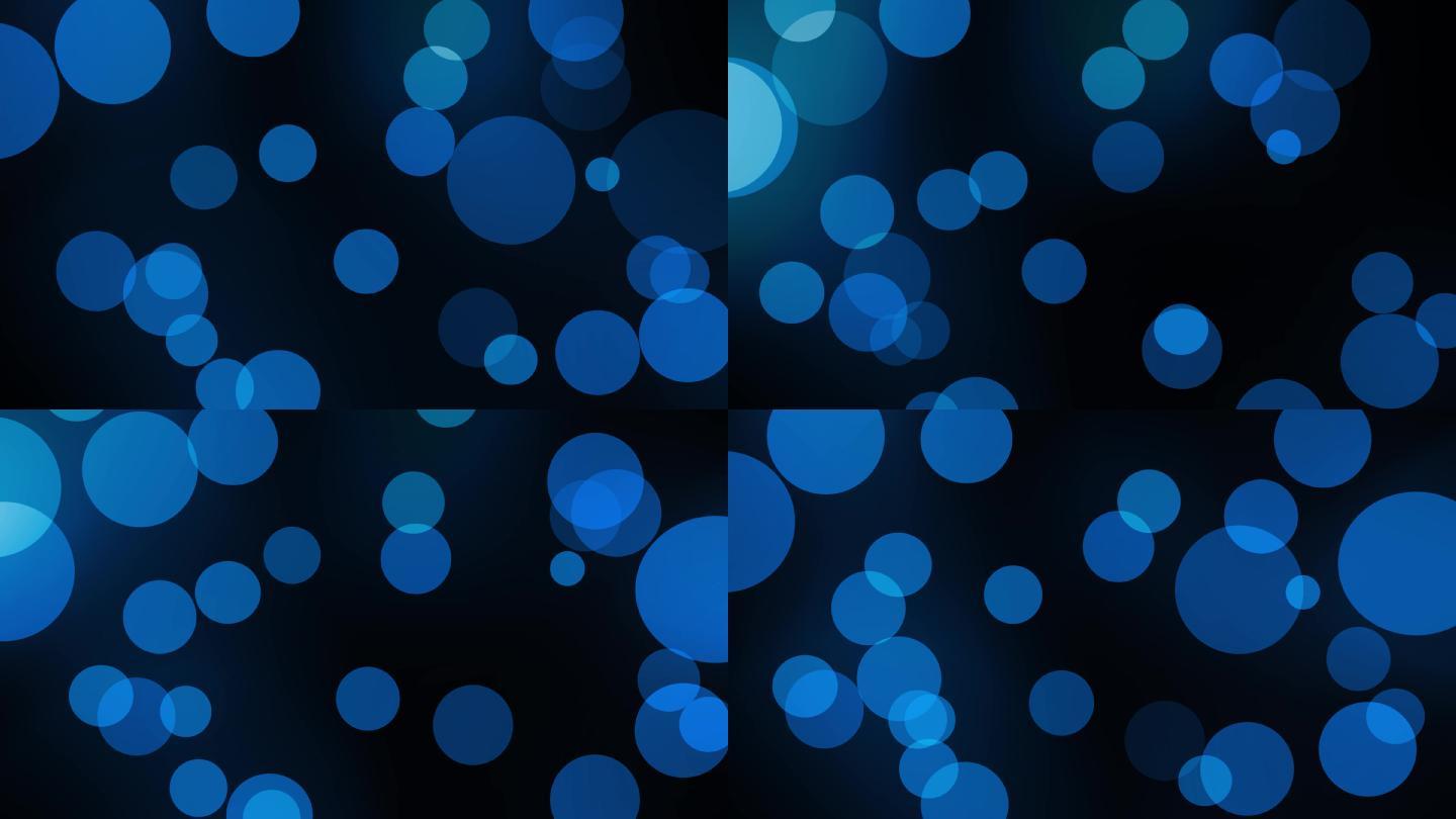 4K蓝色缤纷朦胧光斑视频背景