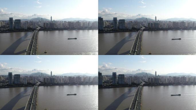 温州瓯越大桥及市区航拍6直飞