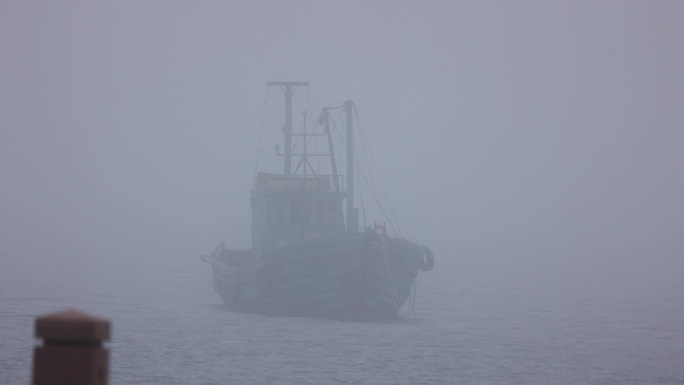 迷雾 海雾 渔船