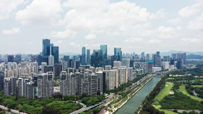 深圳南山cbd科技园大景航拍