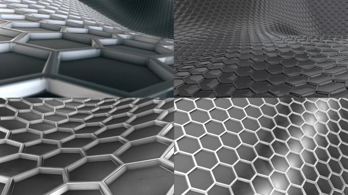 抽象科技感石墨烯材料4K素材