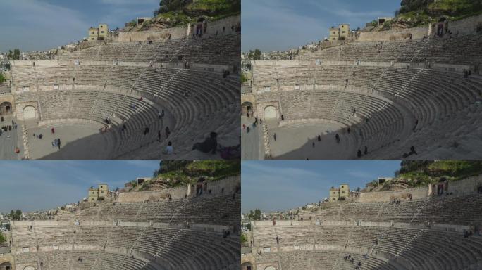 约旦安曼罗马剧院延时摄影