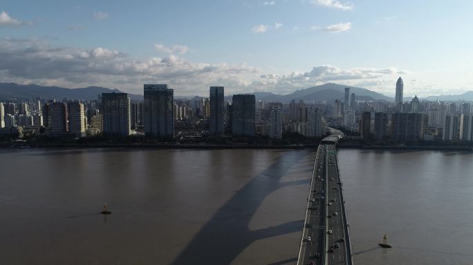 温州瓯越大桥及市区航拍4