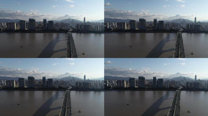 温州瓯越大桥及市区航拍4