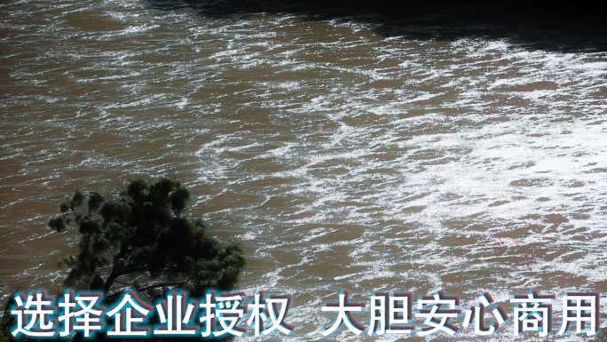 江河水视频江河波光粼粼水面汹涌的流水