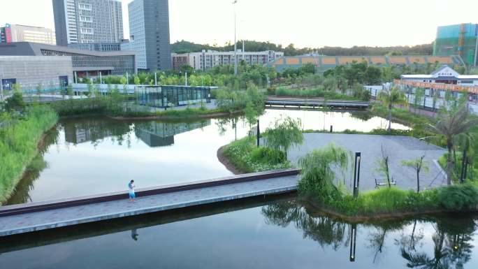 深圳大学航拍深大航拍深圳大学人文建筑风景