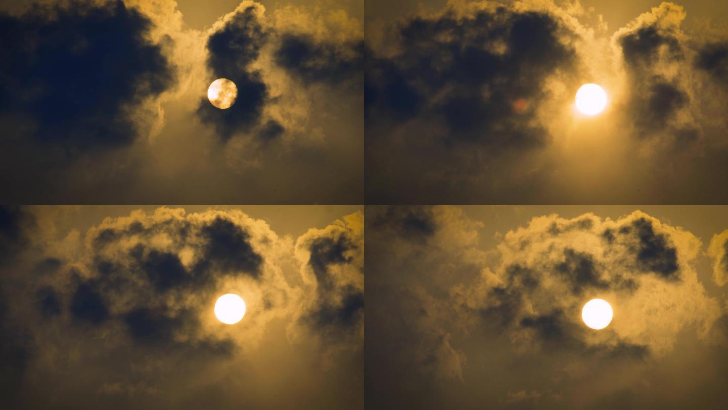 傍晚天空乌云蔽日丨4K丨原创实拍