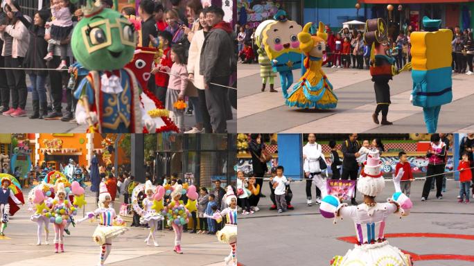 欢乐谷 花车游行 游乐场 儿童舞蹈 景区