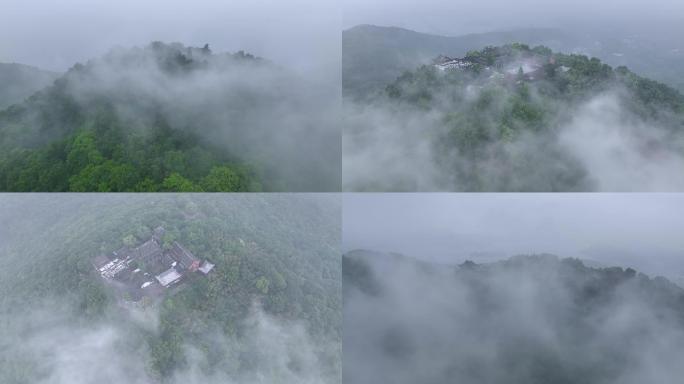 云雾中的玉皇山