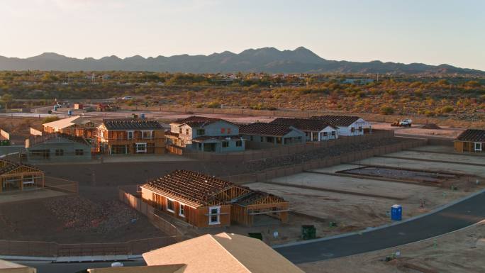 亚利桑那州在建房屋-空中