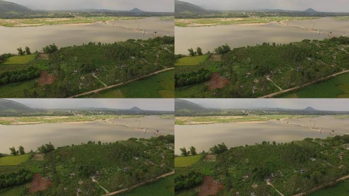 越南富源省的稻田河流农村乡下