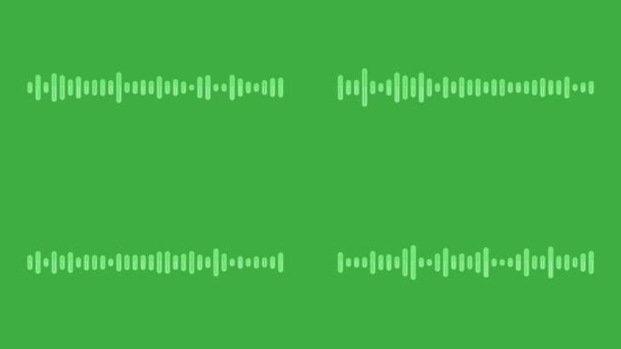4K条形图和白色线性上升图，-图形用户界面，哑光-数字声谱声音均衡器效果绿色屏幕。哑光库存技术