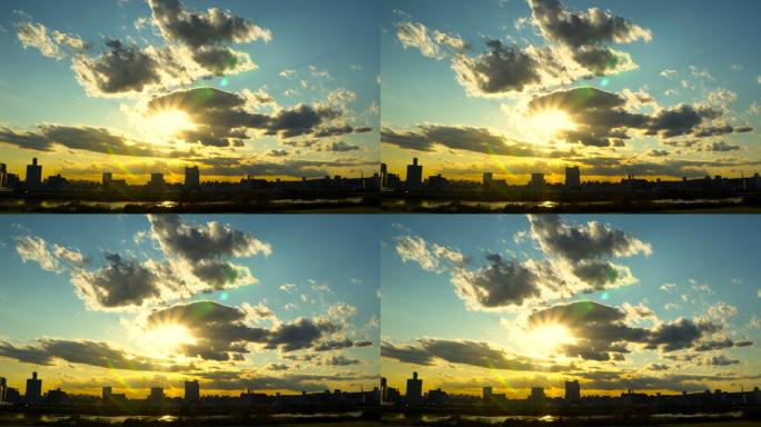 东京阳光灿烂的美丽天空。