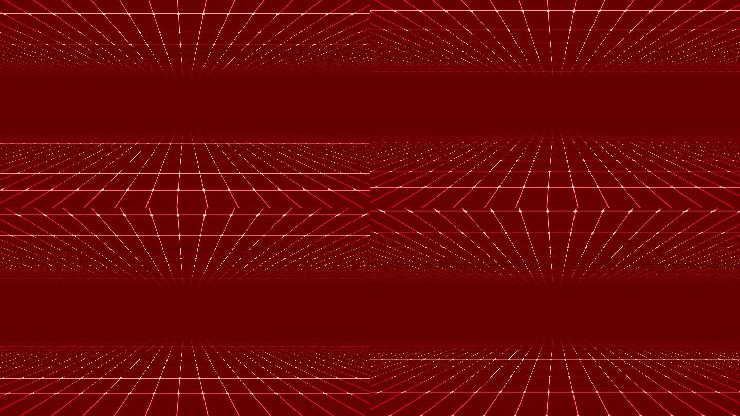 4K红色网格运动背景视频