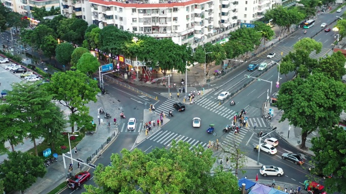 道路十字路口航拍