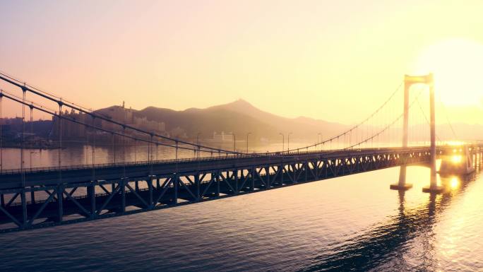 日出之桥钢铁桥大桥基建