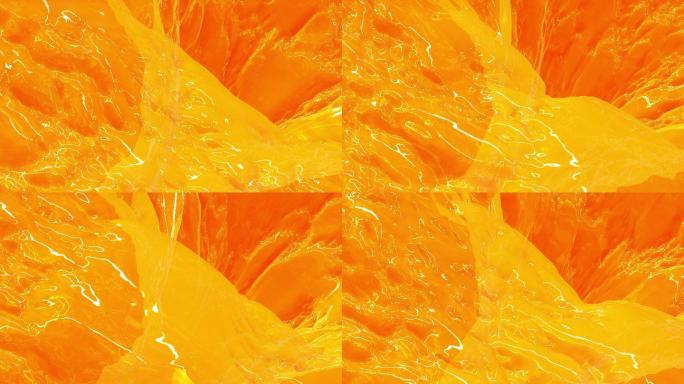 抽象液体漩涡橙汁或芒果汁或奶昔