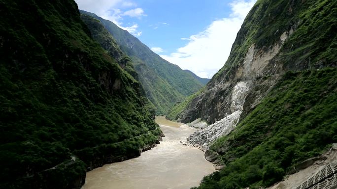 虎跳峡祖国风景自然风光国庆山河中国大好河