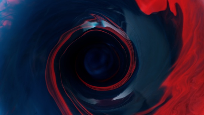 SLO-MO-LD漩涡以红色和蓝色旋转