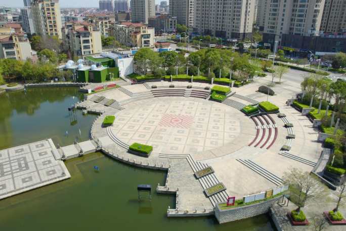 浅水湾大景航拍风光湖面城市