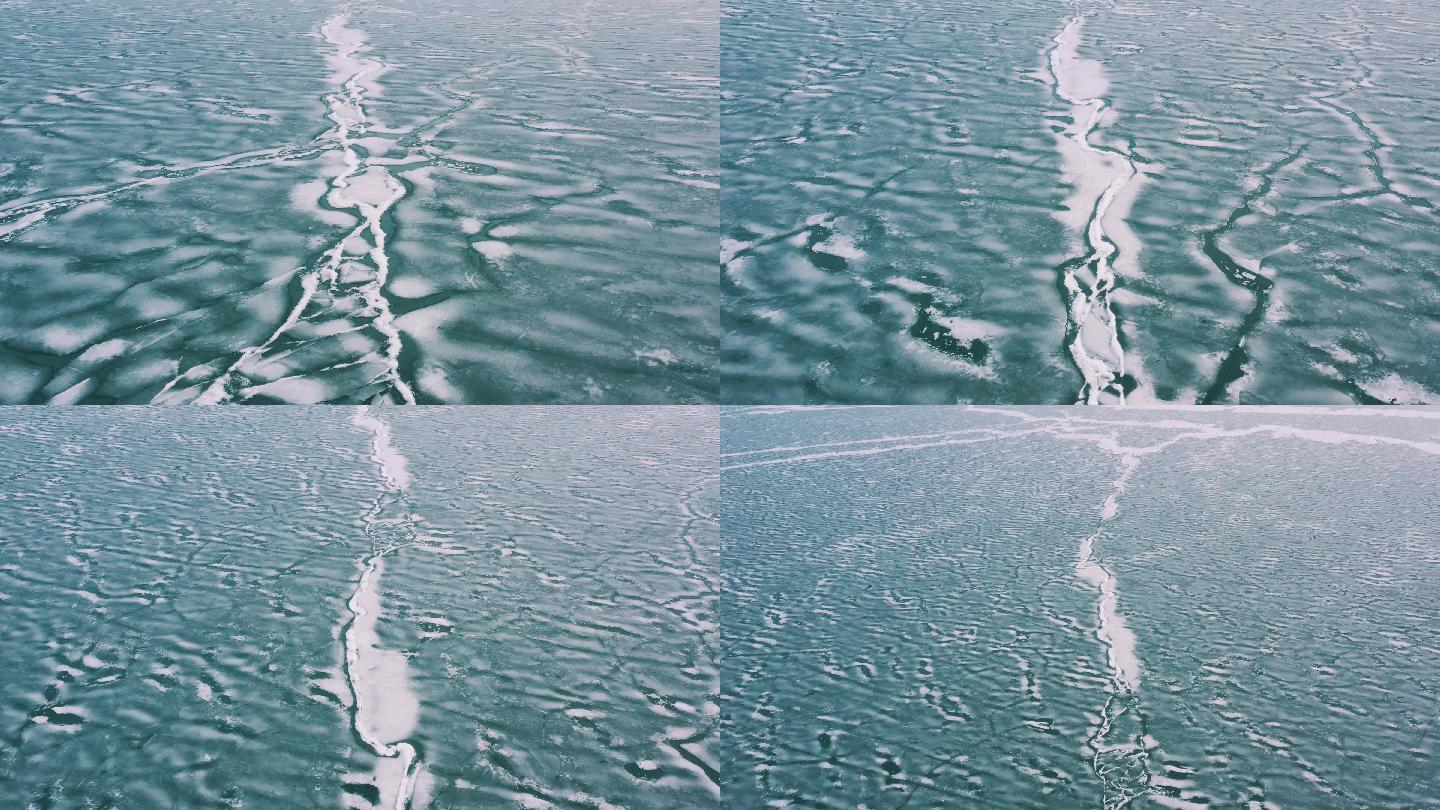 呼伦湖冰裂的旋律4K
