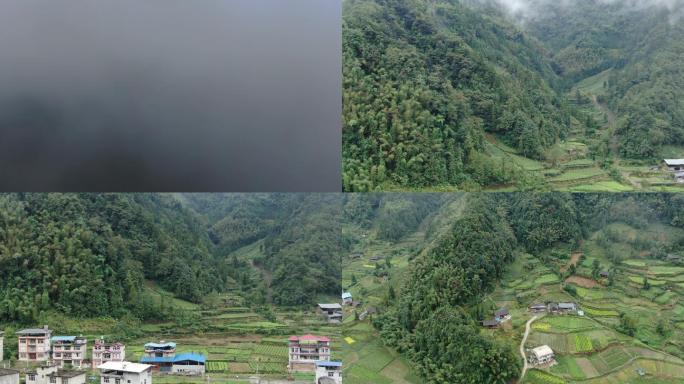 湖北恩施利川航拍山区毛坝