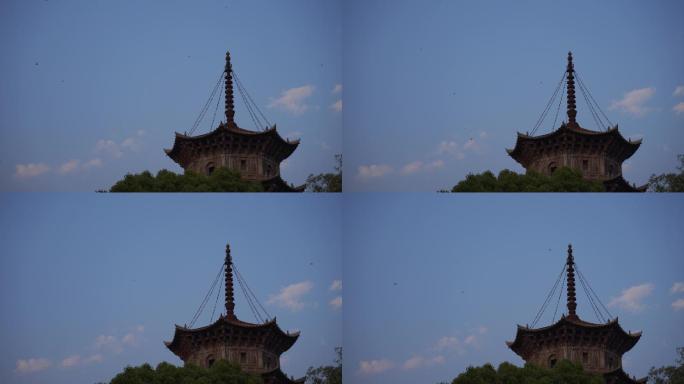 泉州东西塔定点特写泉州开元寺风景名胜古迹