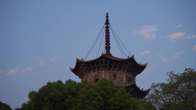 泉州东西塔定点特写泉州开元寺风景名胜古迹