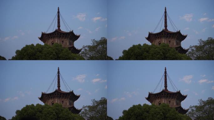 泉州东西塔定点特写泉州开元寺风景名胜古迹