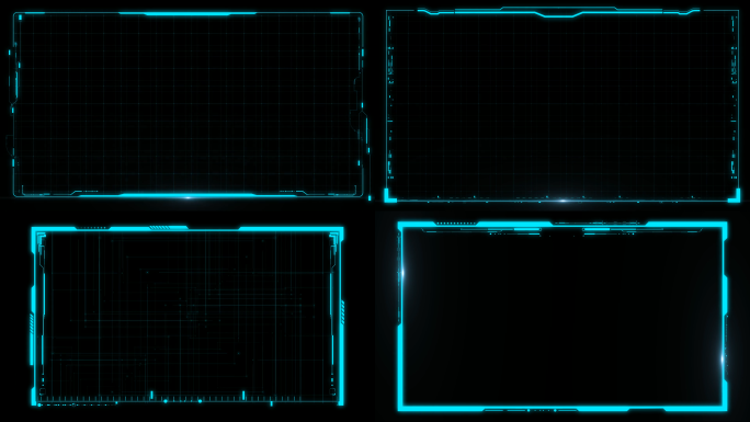 4款科技感边框AE模板
