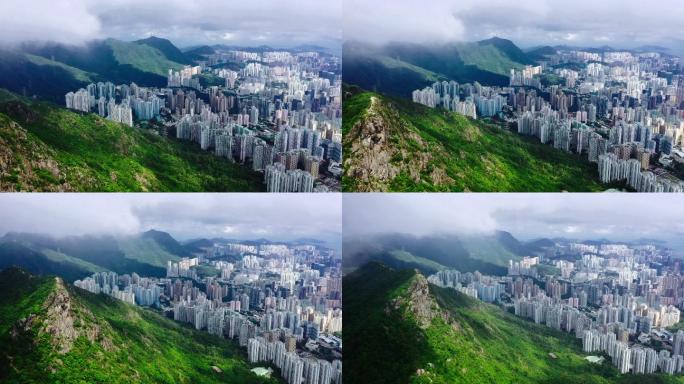 香港九龙狮子山下的市区，著名地标