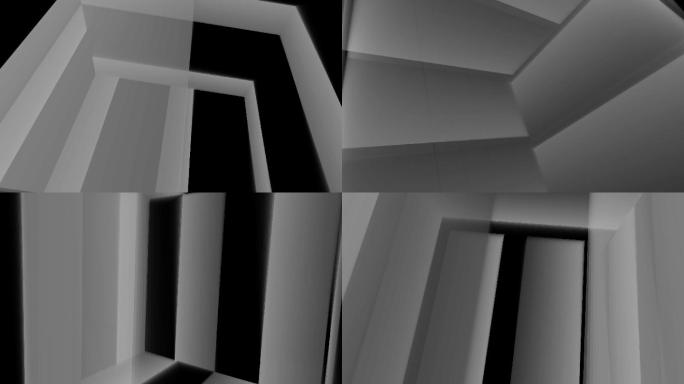 黑白创意光影空间旋转变幻艺术背景1