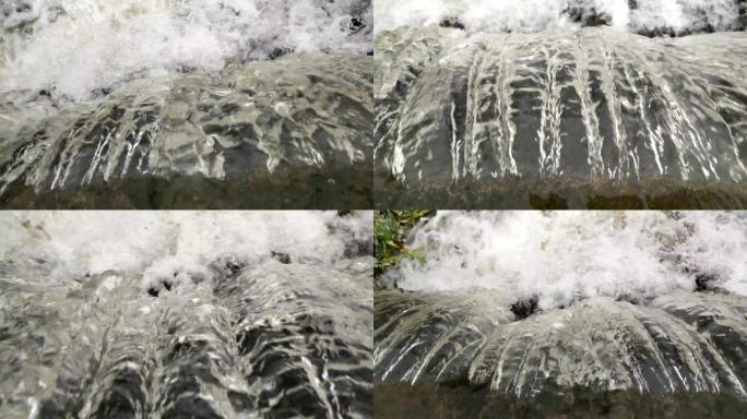 瀑布河水横流溪水流淌河水流走开闸放水泄洪