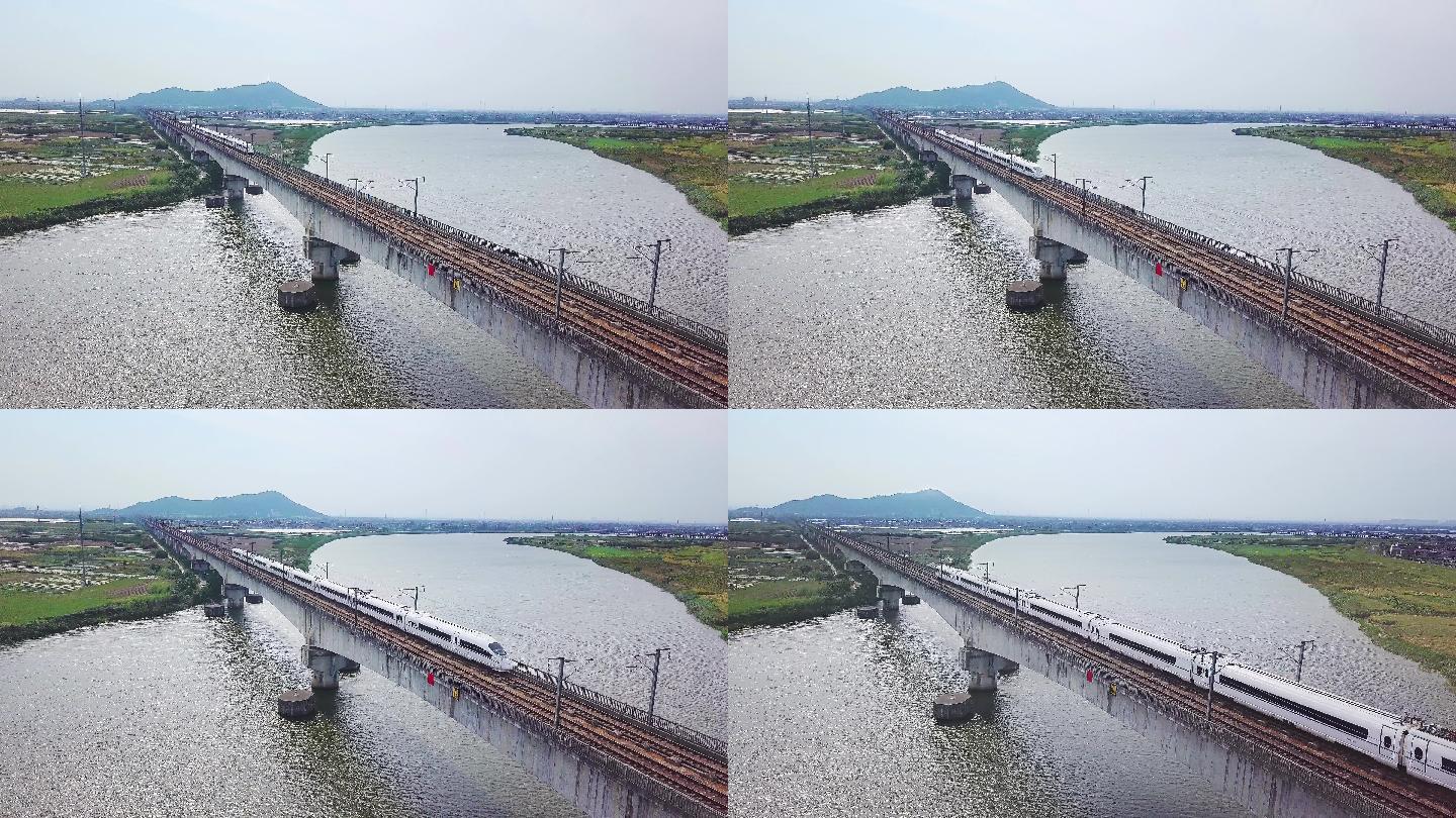 过桥列车中国速度中国高铁高铁轨道