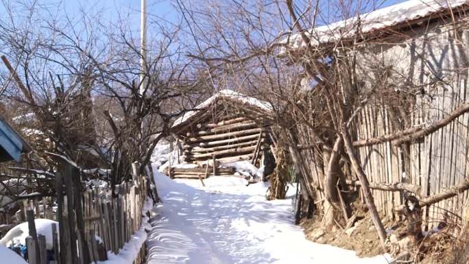 东北雪景 农家乐