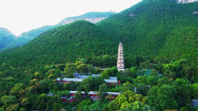 4K航拍济南灵岩寺辟支塔