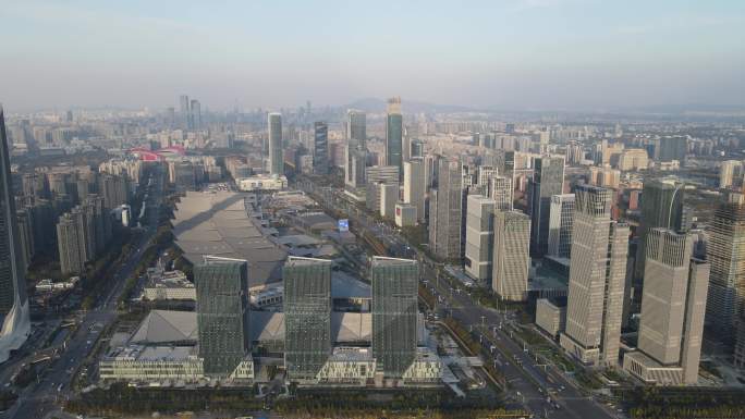 南京河西金融中心会展中心航拍